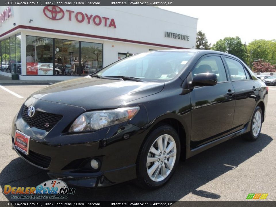 2010 Toyota Corolla S Black Sand Pearl / Dark Charcoal Photo #1