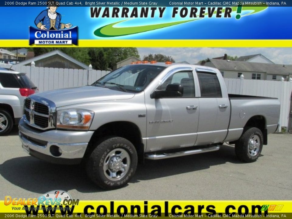 2006 Dodge Ram 2500 SLT Quad Cab 4x4 Bright Silver Metallic / Medium Slate Gray Photo #1