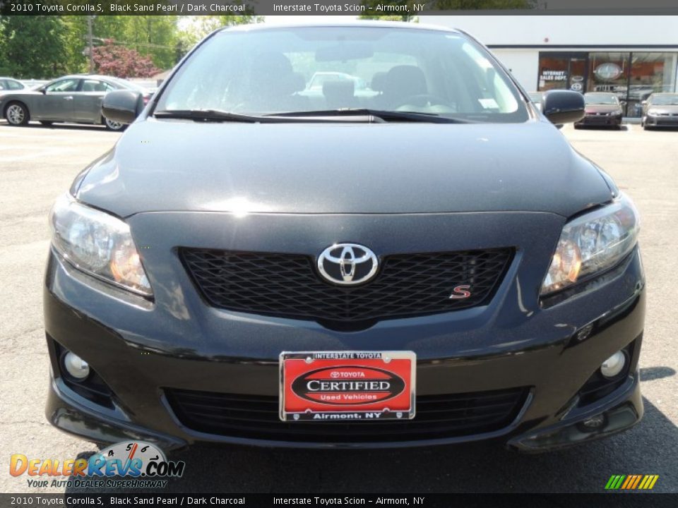 2010 Toyota Corolla S Black Sand Pearl / Dark Charcoal Photo #2