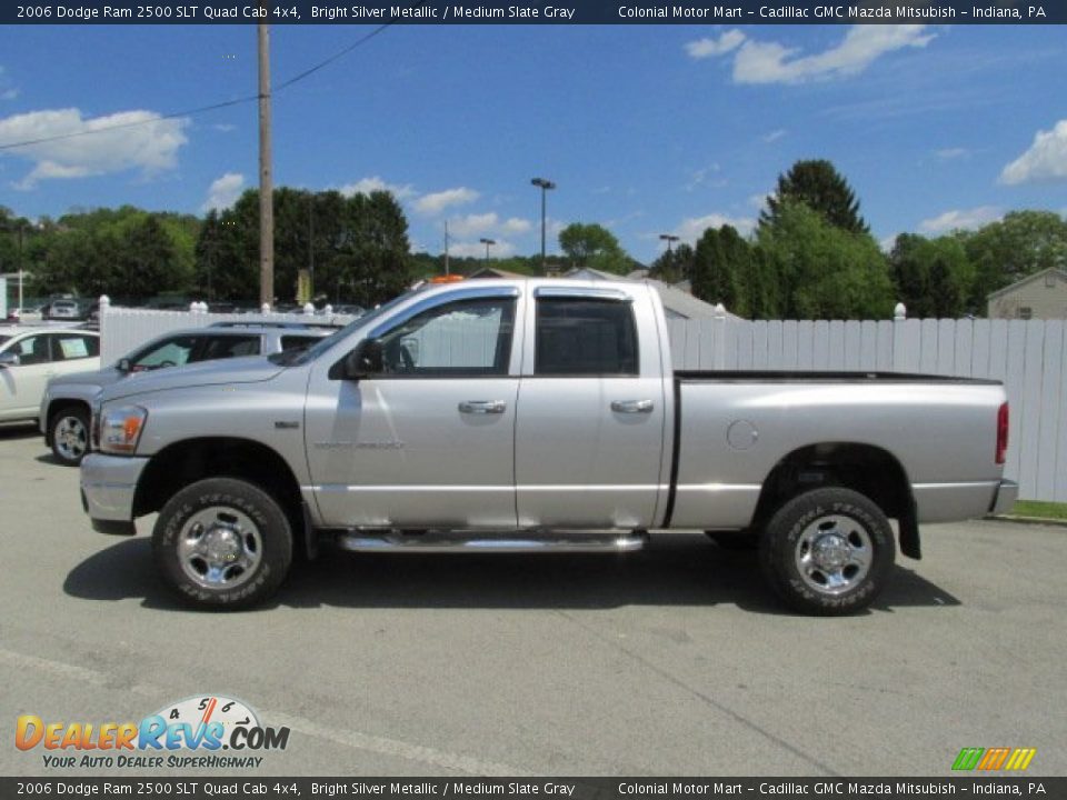 2006 Dodge Ram 2500 SLT Quad Cab 4x4 Bright Silver Metallic / Medium Slate Gray Photo #2
