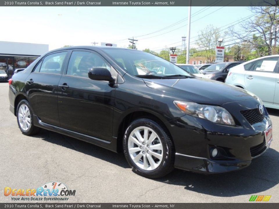 2010 Toyota Corolla S Black Sand Pearl / Dark Charcoal Photo #3