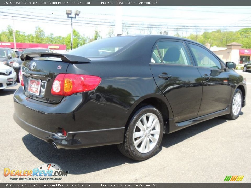 2010 Toyota Corolla S Black Sand Pearl / Dark Charcoal Photo #4