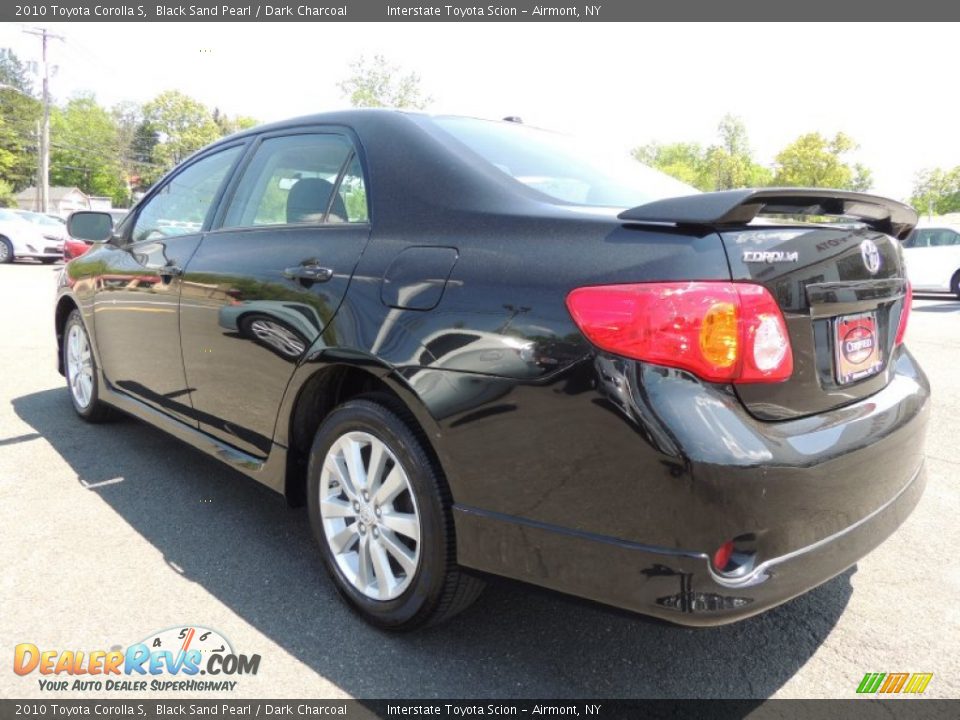 2010 Toyota Corolla S Black Sand Pearl / Dark Charcoal Photo #6