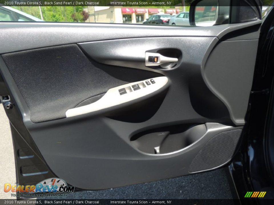2010 Toyota Corolla S Black Sand Pearl / Dark Charcoal Photo #7