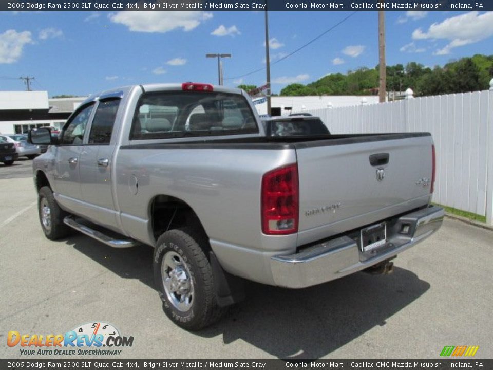 2006 Dodge Ram 2500 SLT Quad Cab 4x4 Bright Silver Metallic / Medium Slate Gray Photo #8