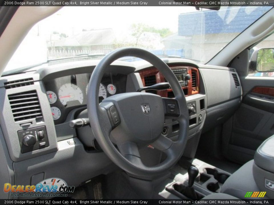 2006 Dodge Ram 2500 SLT Quad Cab 4x4 Bright Silver Metallic / Medium Slate Gray Photo #9