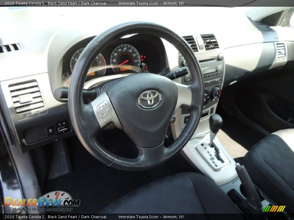 2010 Toyota Corolla S Black Sand Pearl / Dark Charcoal Photo #9