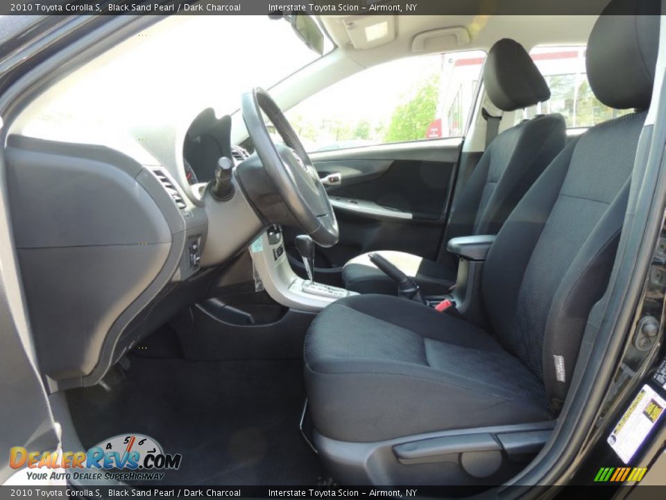 2010 Toyota Corolla S Black Sand Pearl / Dark Charcoal Photo #10