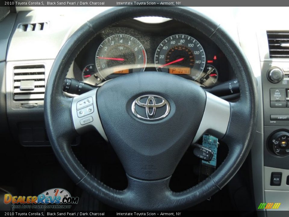2010 Toyota Corolla S Black Sand Pearl / Dark Charcoal Photo #12