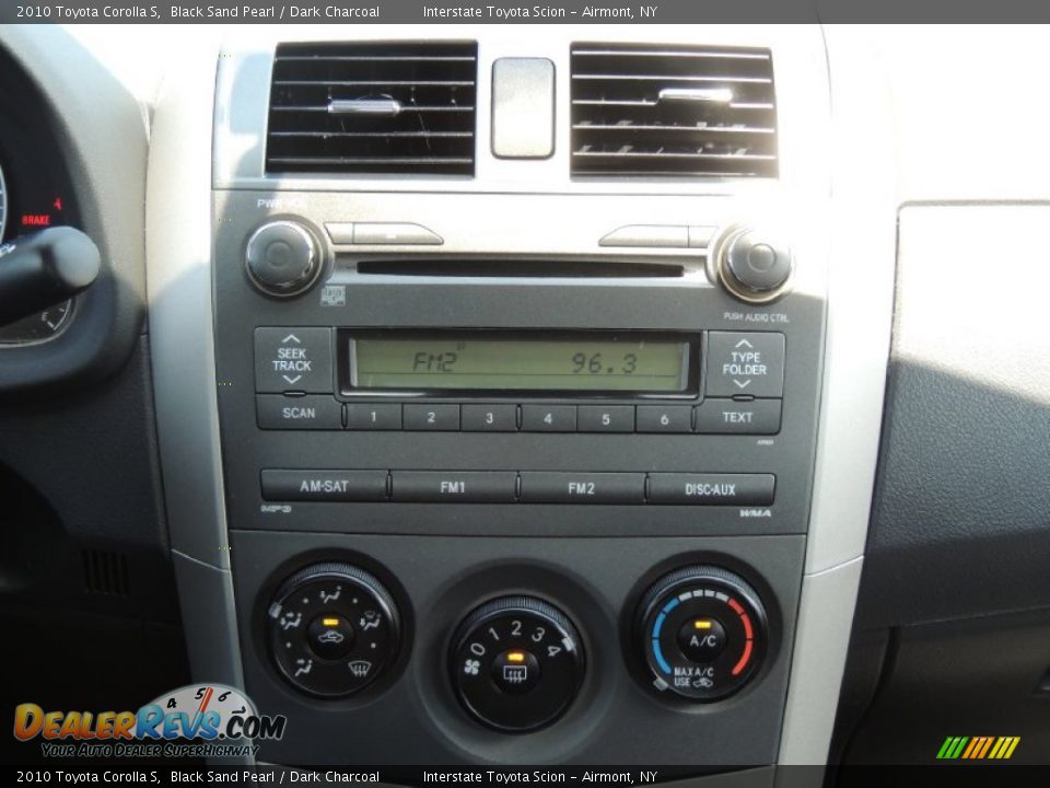 2010 Toyota Corolla S Black Sand Pearl / Dark Charcoal Photo #14