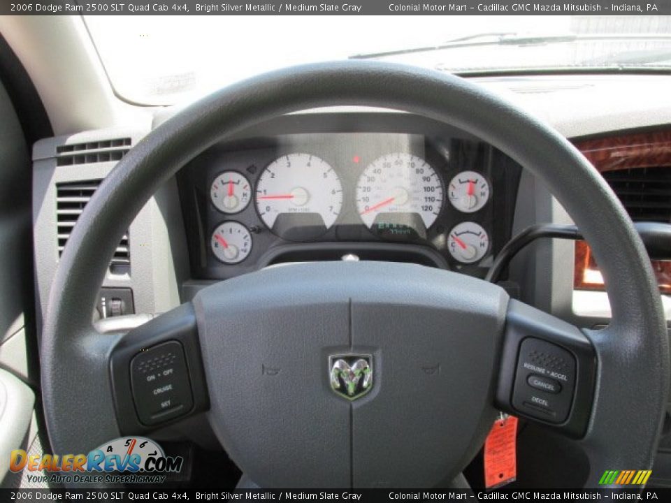 2006 Dodge Ram 2500 SLT Quad Cab 4x4 Bright Silver Metallic / Medium Slate Gray Photo #15