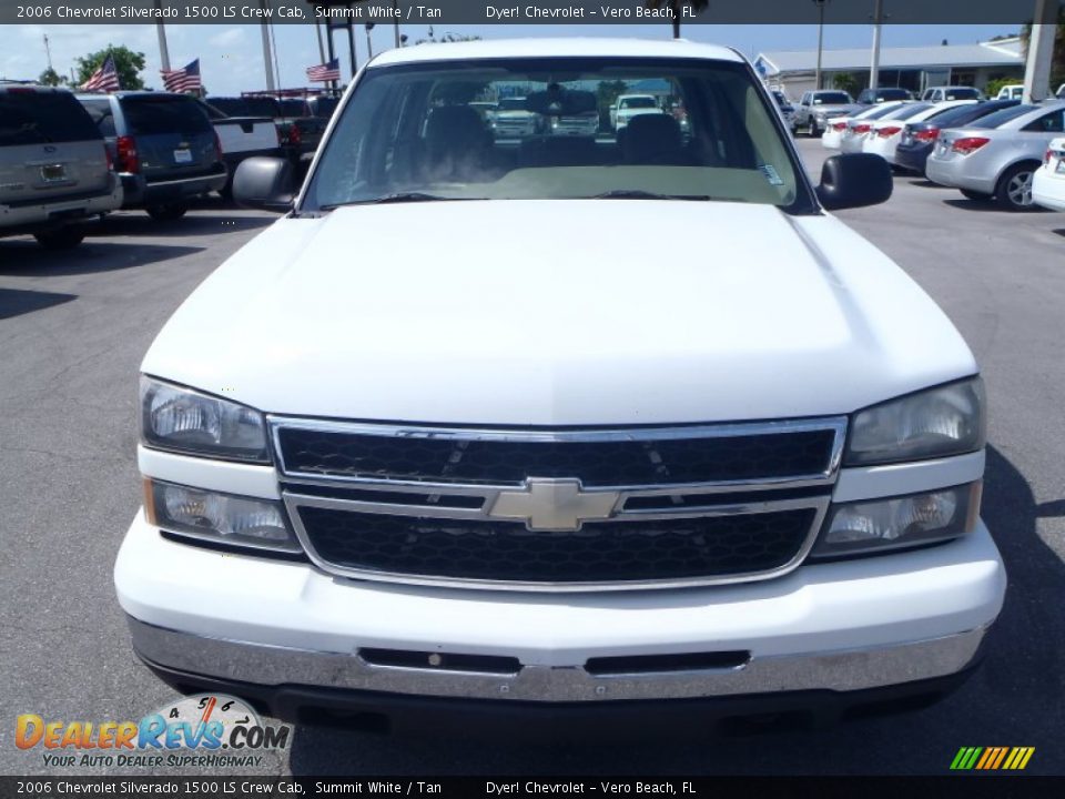 2006 Chevrolet Silverado 1500 LS Crew Cab Summit White / Tan Photo #2