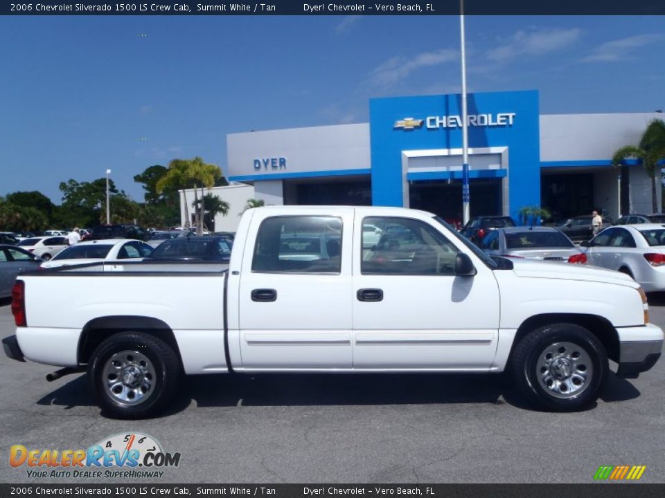2006 Chevrolet Silverado 1500 LS Crew Cab Summit White / Tan Photo #3