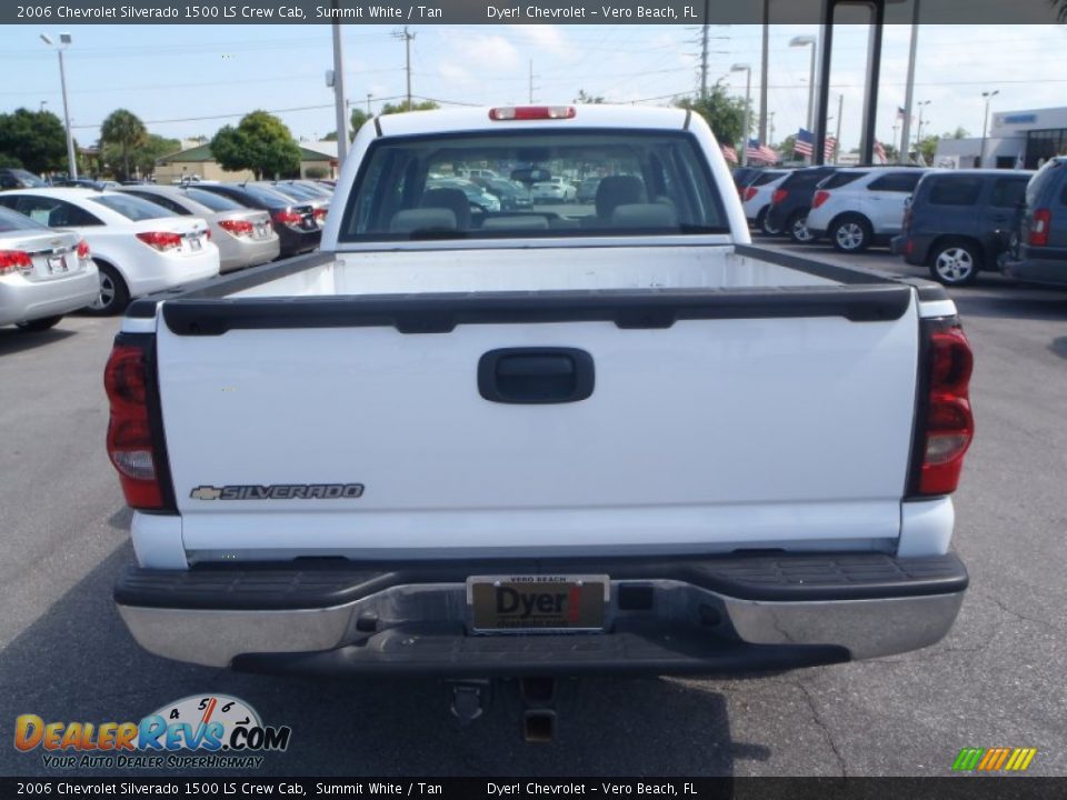 2006 Chevrolet Silverado 1500 LS Crew Cab Summit White / Tan Photo #4