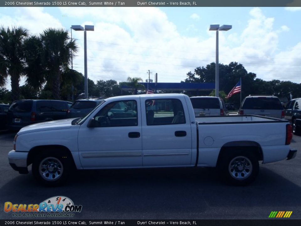 2006 Chevrolet Silverado 1500 LS Crew Cab Summit White / Tan Photo #8