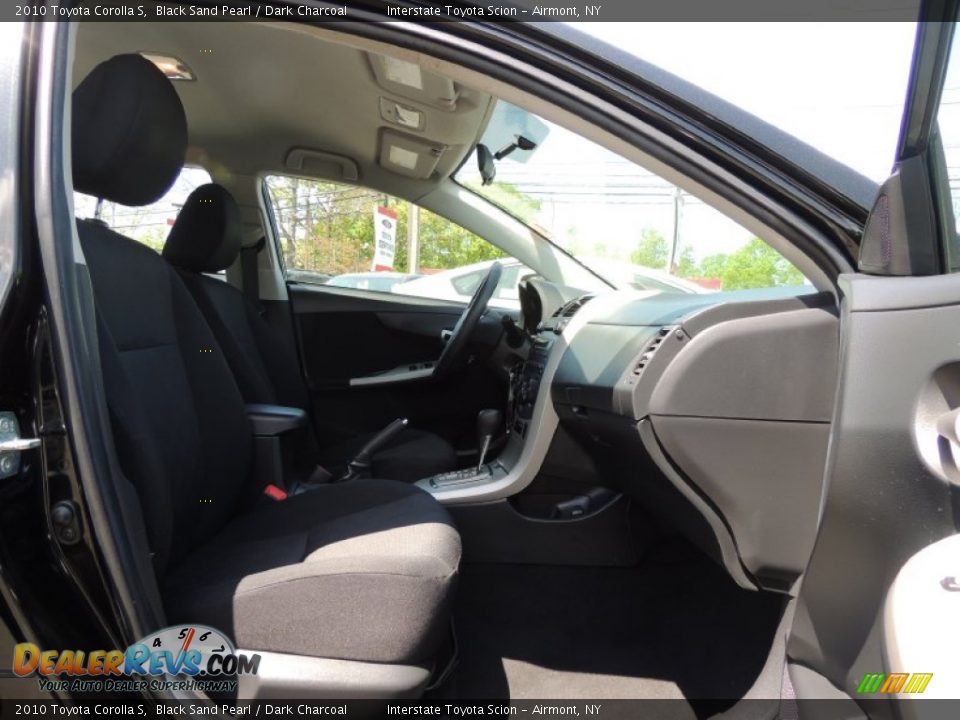 2010 Toyota Corolla S Black Sand Pearl / Dark Charcoal Photo #21