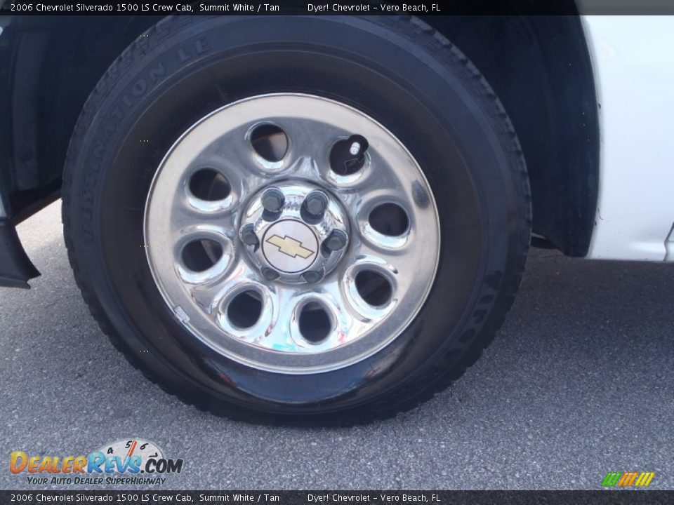 2006 Chevrolet Silverado 1500 LS Crew Cab Summit White / Tan Photo #9