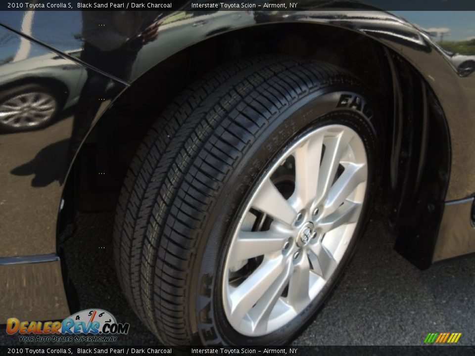 2010 Toyota Corolla S Black Sand Pearl / Dark Charcoal Photo #23