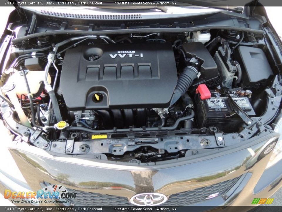 2010 Toyota Corolla S Black Sand Pearl / Dark Charcoal Photo #24