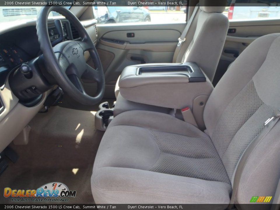 2006 Chevrolet Silverado 1500 LS Crew Cab Summit White / Tan Photo #14