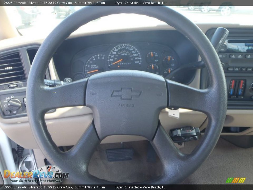 2006 Chevrolet Silverado 1500 LS Crew Cab Summit White / Tan Photo #15