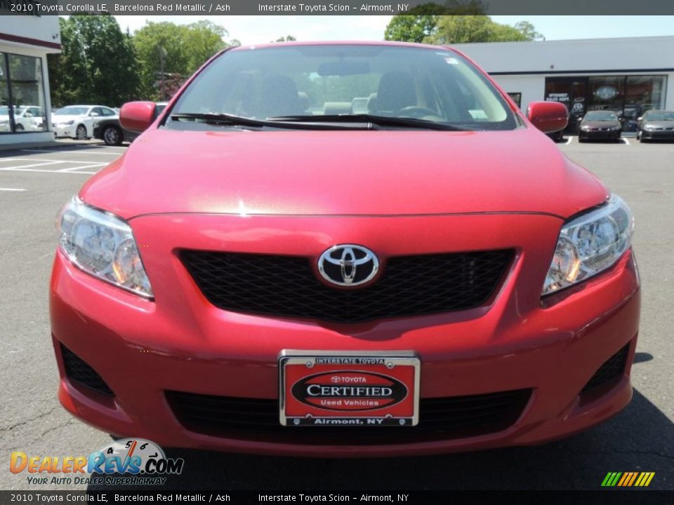 2010 Toyota Corolla LE Barcelona Red Metallic / Ash Photo #2