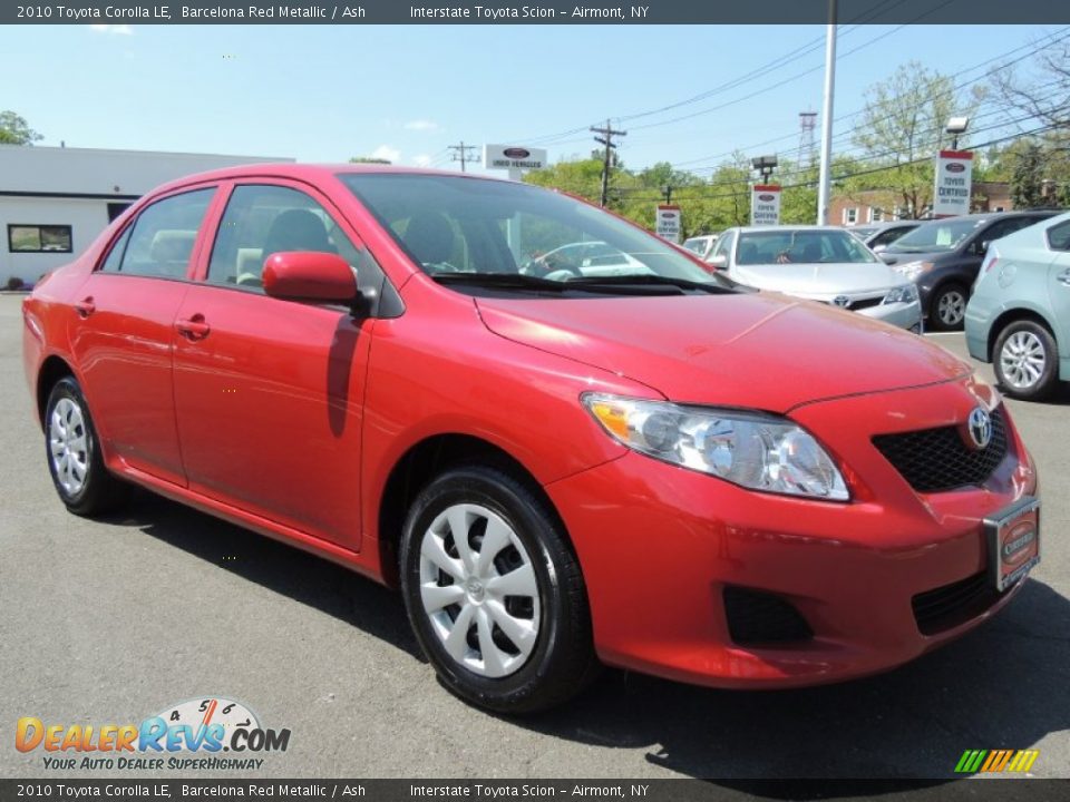2010 Toyota Corolla LE Barcelona Red Metallic / Ash Photo #3