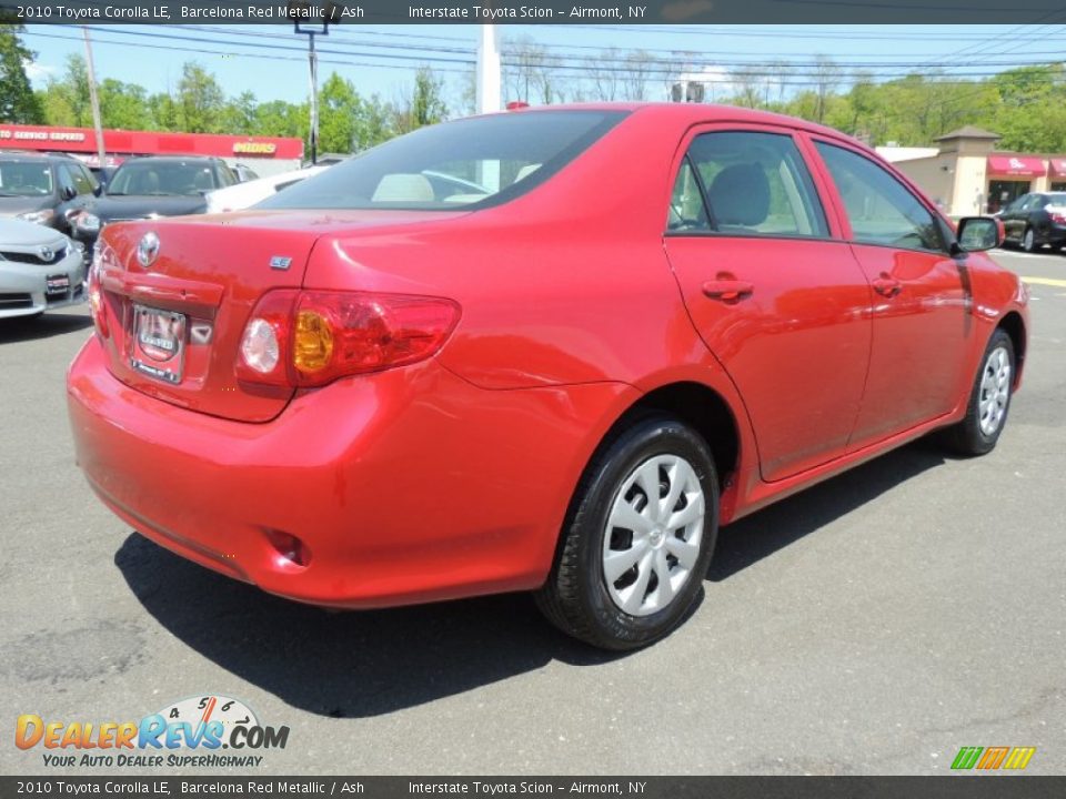 2010 Toyota Corolla LE Barcelona Red Metallic / Ash Photo #4