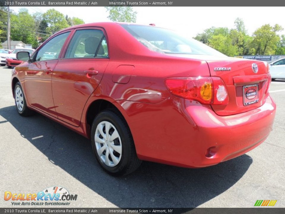 2010 Toyota Corolla LE Barcelona Red Metallic / Ash Photo #6