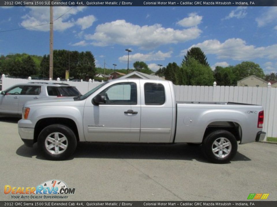 2012 GMC Sierra 1500 SLE Extended Cab 4x4 Quicksilver Metallic / Ebony Photo #2