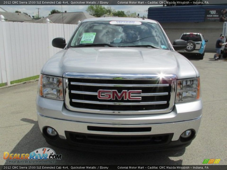 2012 GMC Sierra 1500 SLE Extended Cab 4x4 Quicksilver Metallic / Ebony Photo #4