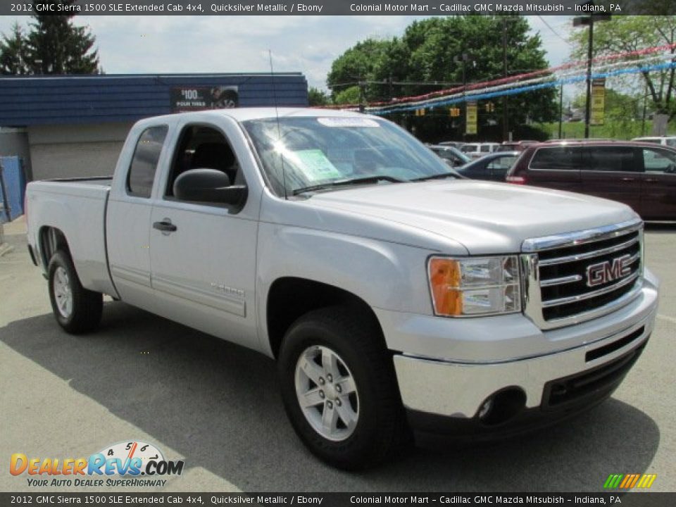 2012 GMC Sierra 1500 SLE Extended Cab 4x4 Quicksilver Metallic / Ebony Photo #5