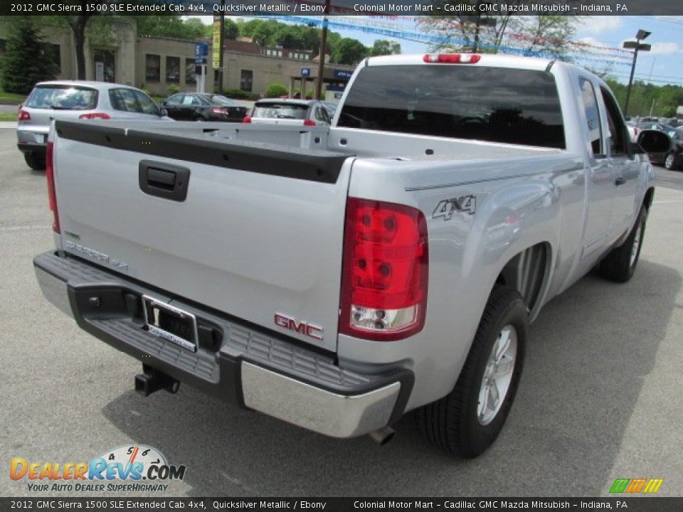 2012 GMC Sierra 1500 SLE Extended Cab 4x4 Quicksilver Metallic / Ebony Photo #6