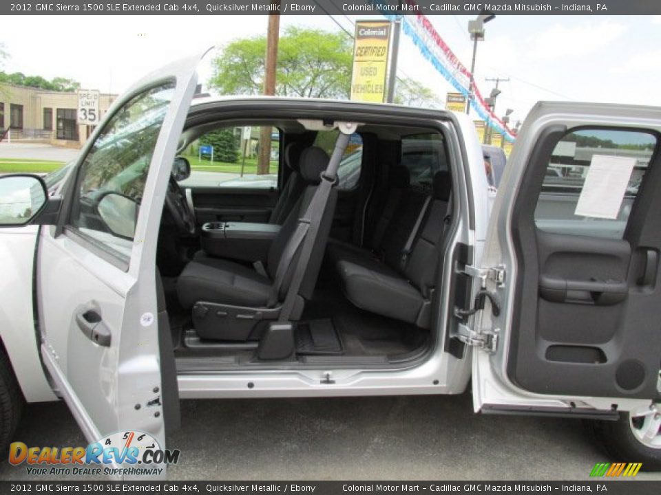 2012 GMC Sierra 1500 SLE Extended Cab 4x4 Quicksilver Metallic / Ebony Photo #11
