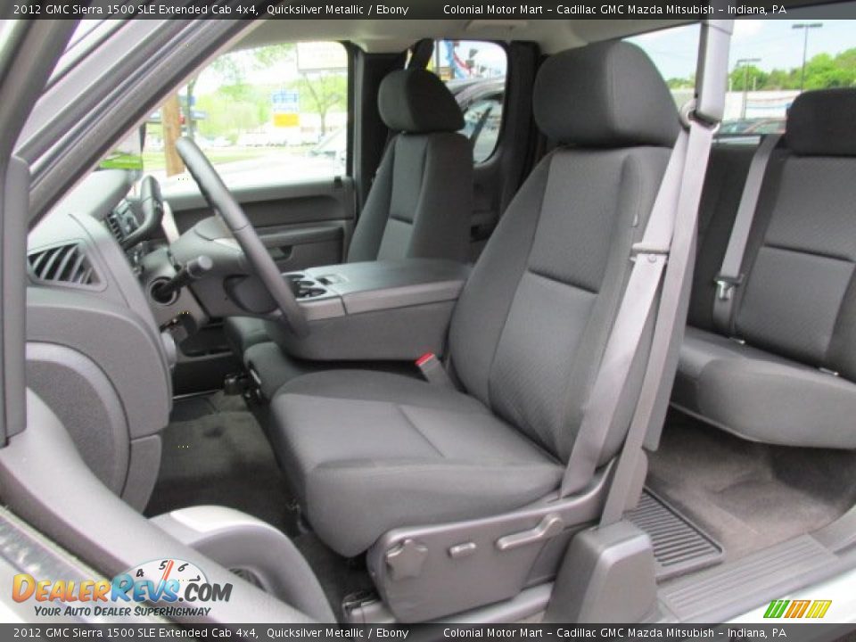 2012 GMC Sierra 1500 SLE Extended Cab 4x4 Quicksilver Metallic / Ebony Photo #13