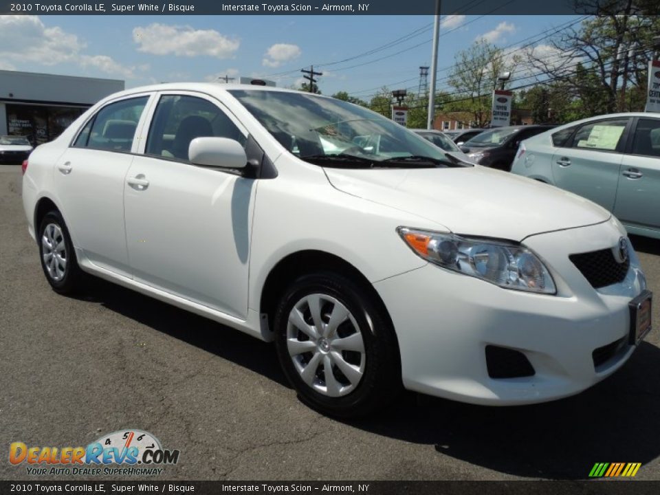 2010 Toyota Corolla LE Super White / Bisque Photo #3