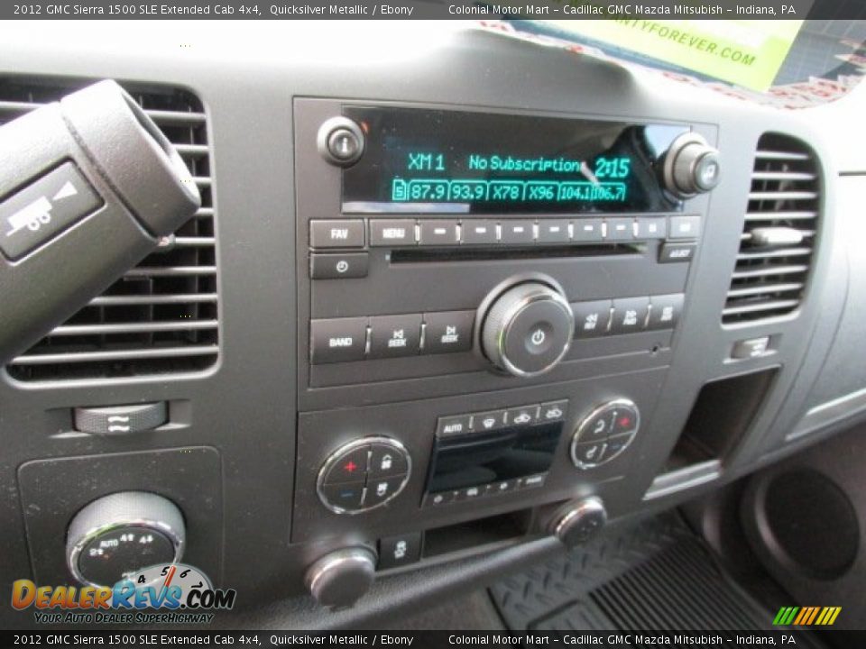 2012 GMC Sierra 1500 SLE Extended Cab 4x4 Quicksilver Metallic / Ebony Photo #17