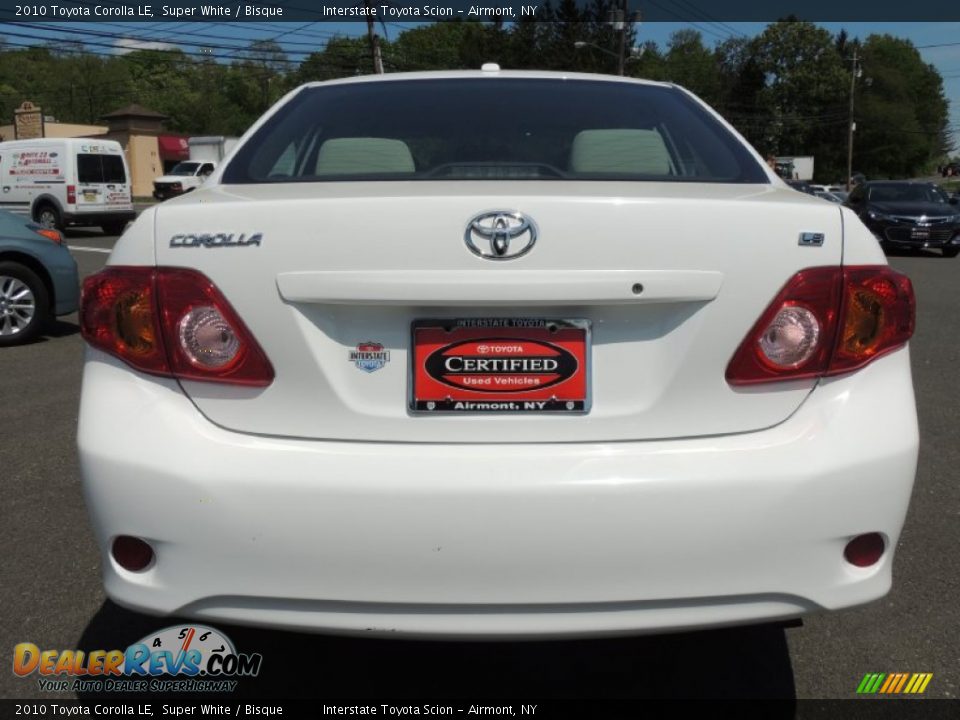 2010 Toyota Corolla LE Super White / Bisque Photo #5