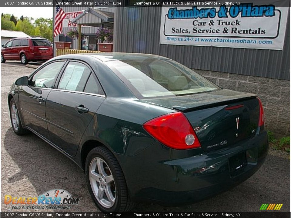 2007 Pontiac G6 V6 Sedan Emerald Green Metallic / Light Taupe Photo #5