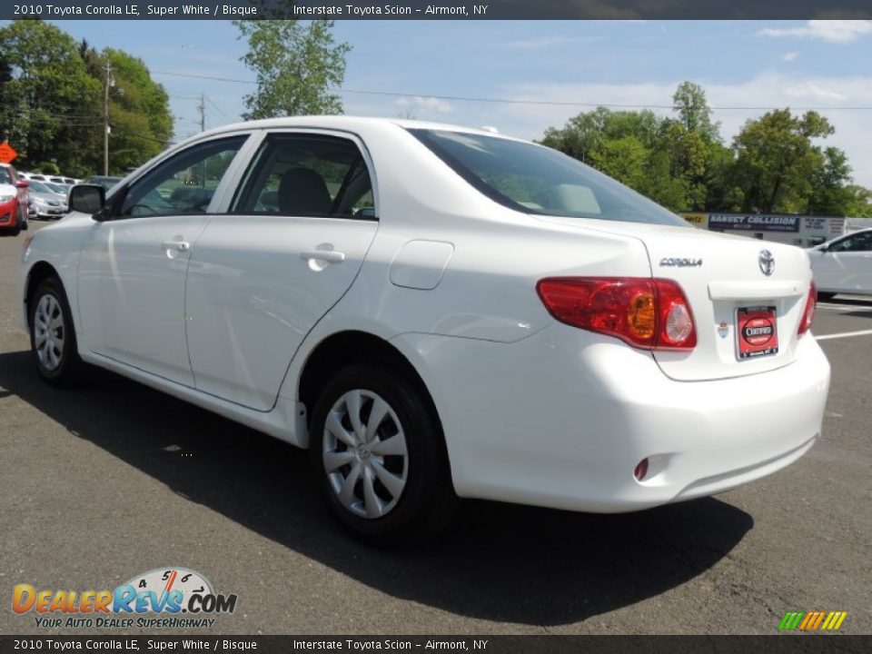 2010 Toyota Corolla LE Super White / Bisque Photo #6