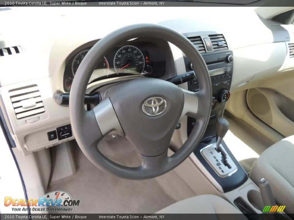 2010 Toyota Corolla LE Super White / Bisque Photo #8