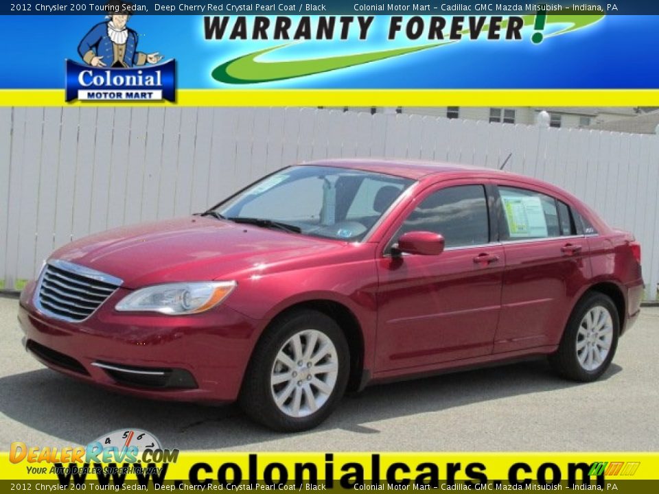 2012 Chrysler 200 Touring Sedan Deep Cherry Red Crystal Pearl Coat / Black Photo #1