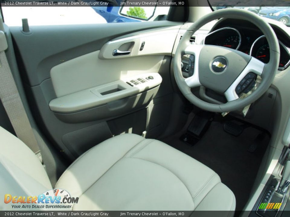 2012 Chevrolet Traverse LT White / Dark Gray/Light Gray Photo #11