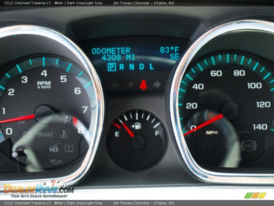 2012 Chevrolet Traverse LT White / Dark Gray/Light Gray Photo #14