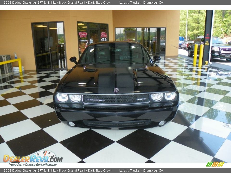 2008 Dodge Challenger SRT8 Brilliant Black Crystal Pearl / Dark Slate Gray Photo #2