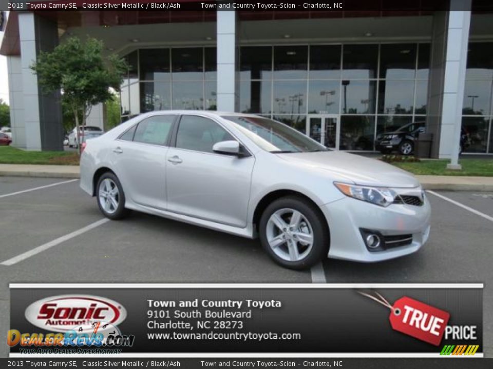 2013 Toyota Camry SE Classic Silver Metallic / Black/Ash Photo #1