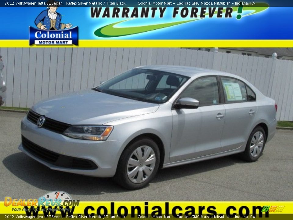 2012 Volkswagen Jetta SE Sedan Reflex Silver Metallic / Titan Black Photo #1