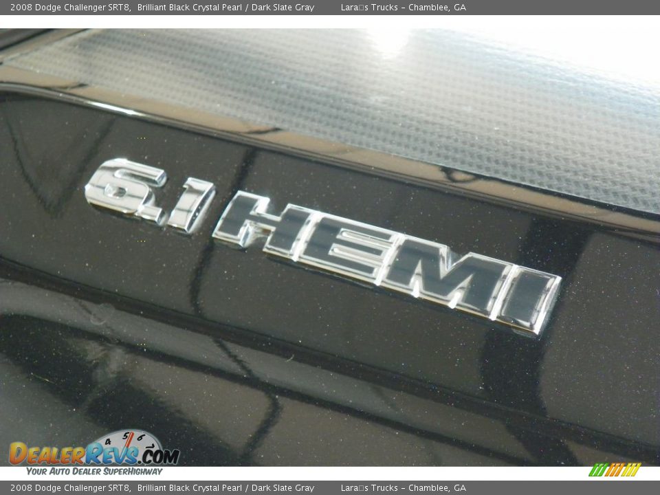2008 Dodge Challenger SRT8 Brilliant Black Crystal Pearl / Dark Slate Gray Photo #7