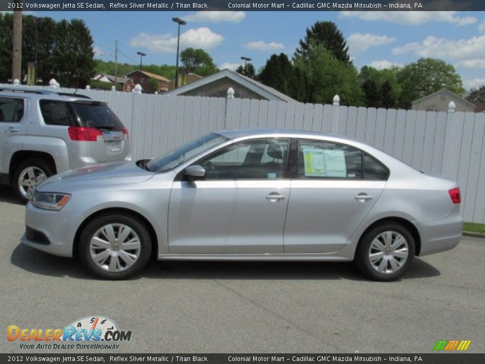 2012 Volkswagen Jetta SE Sedan Reflex Silver Metallic / Titan Black Photo #2