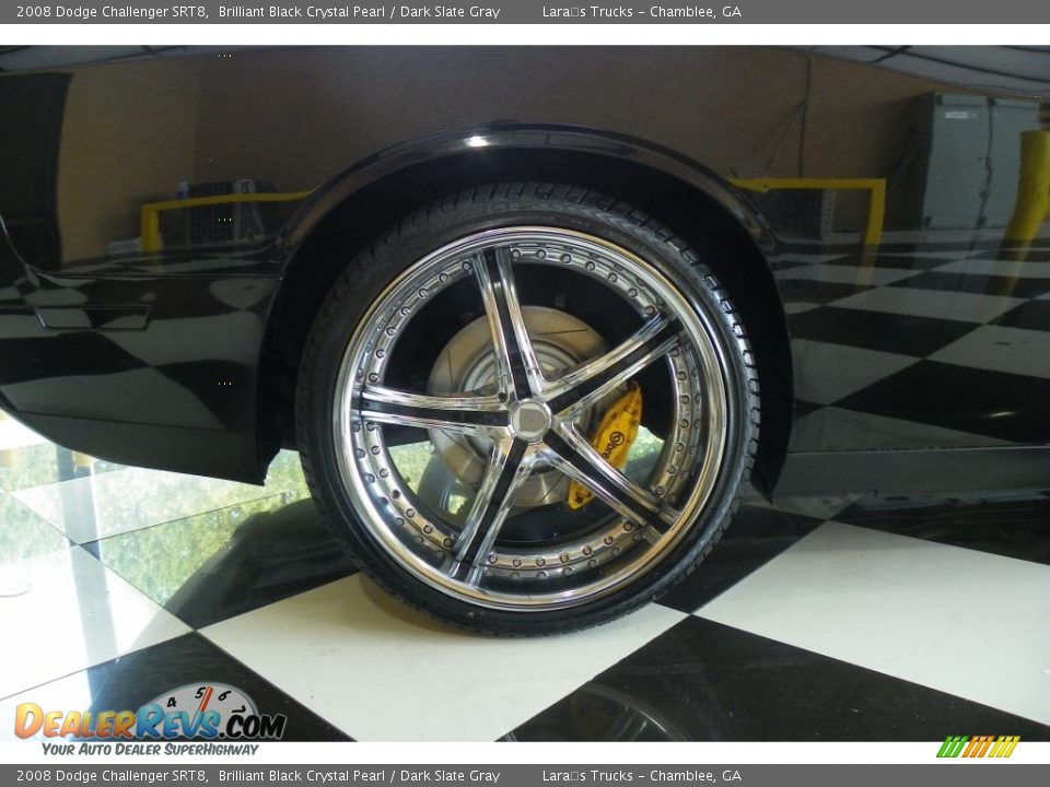 2008 Dodge Challenger SRT8 Brilliant Black Crystal Pearl / Dark Slate Gray Photo #9